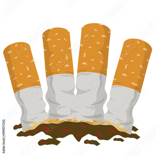 Illustration of Filter Cigarette