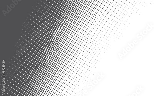 Black and white halftone dot gradient pattern