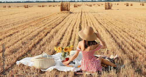Romantic young woman having...