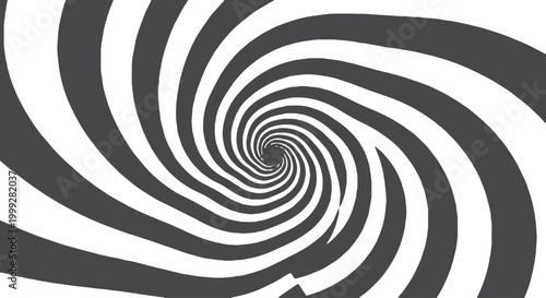 Fotografie Black and white spiral vortex pattern swirl