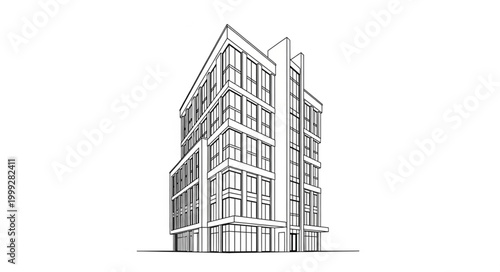 sketch of building