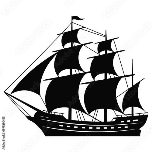 pirate ship silhouette