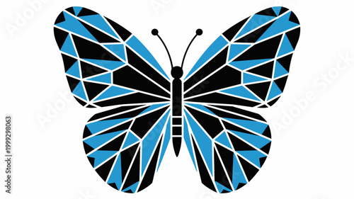 Kaleidoscope geometric butterfly – Ideal for creative agency logos, vibrant textile patterns, or modern symmetry-themed branding.