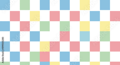 Pastel Gingham Pattern Background - Soft Colors Checkered Fabric Design