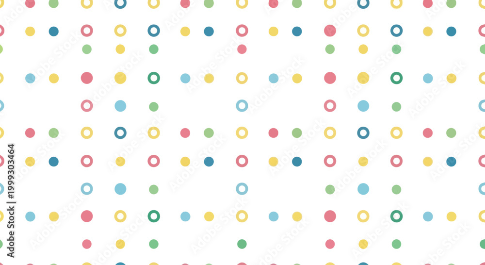 Fototapeta premium Colorful polka dot pattern, playful and cheerful, abstract background