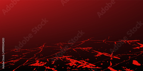 Panorama of a barren wasteland with cracked soil and barely visible sunlight amid an approaching sandstorm. Ecological problem concept. vector
