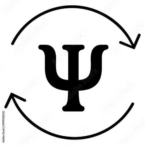 Psychology icon vector. Psychologist Illustration sign. Group therapy symbol or logo.