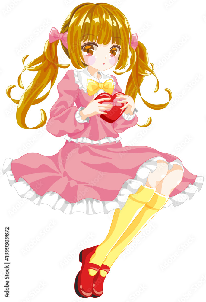 Fototapeta premium バレンタインチョコを渡したい萌え美少女