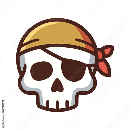 Εκτύπωση καμβά Pirate Skull With Eye Patch.