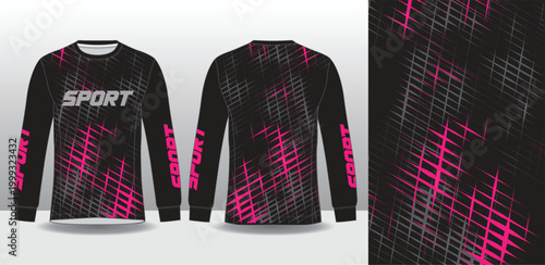 Modern Long Sleeves Jersey Design Template for Sportswear