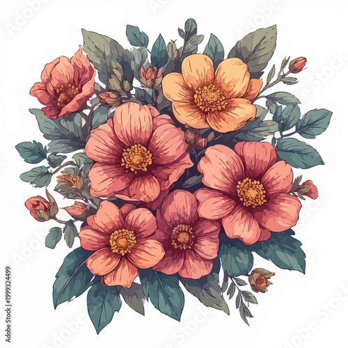 Bilde på lerret Beatiful Flowers Design Very Cool