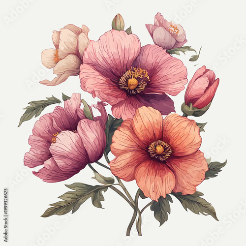 Cuadro en lienzo Beatiful Flowers Design Very Cool