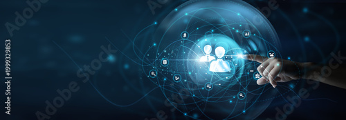 Quadro su tela HR recruiter holding candidate profiles