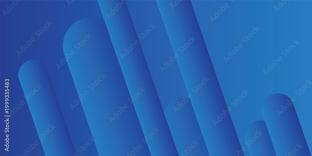 Fototapeta premium Abstract blue background with diagonal lines. Dynamic shapes composition. Vector illustration