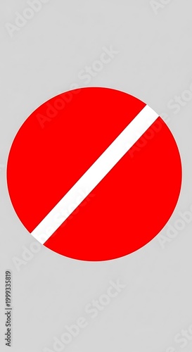 Red circle with white diagonal line - A symbol of prohibition and restriction.