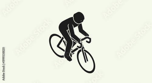 Silhouette of a cyclist in motion, representing the sport of cycling and healthy lifestyle