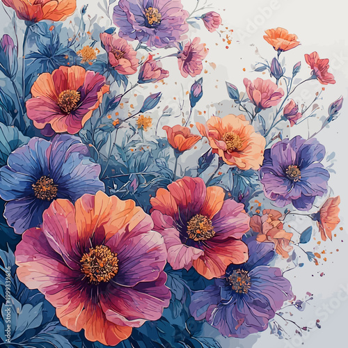 Slika na platnu Beatiful Flowers Design Very Cool