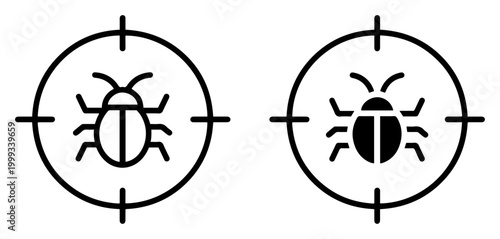 debug bug vector icon design