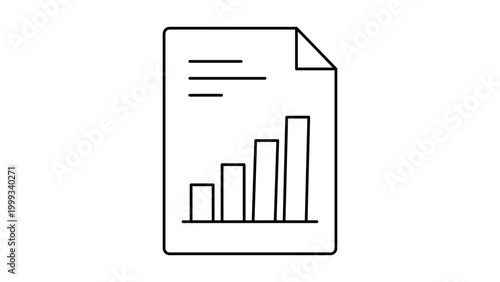 Tableau sur toile Business Report and Data Analysis Vector Icon