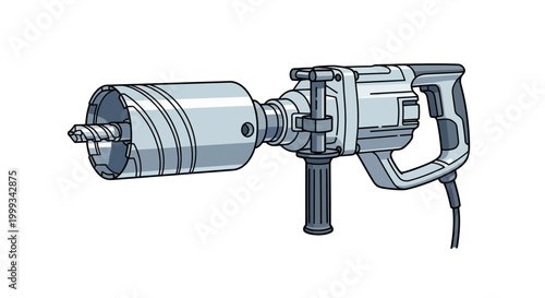 Electric rotary hammer drill machine tool.