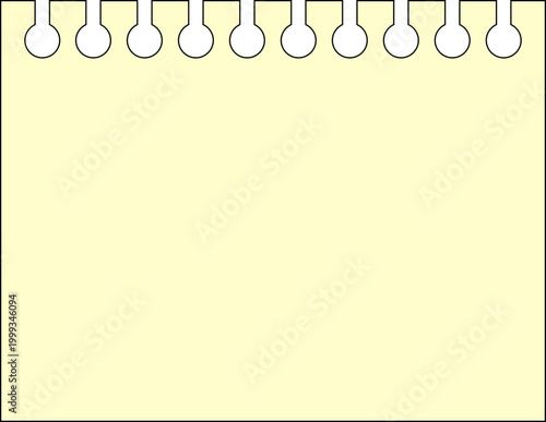 Minimalist Pale Yellow Spiral Notebook Memo Paper Template