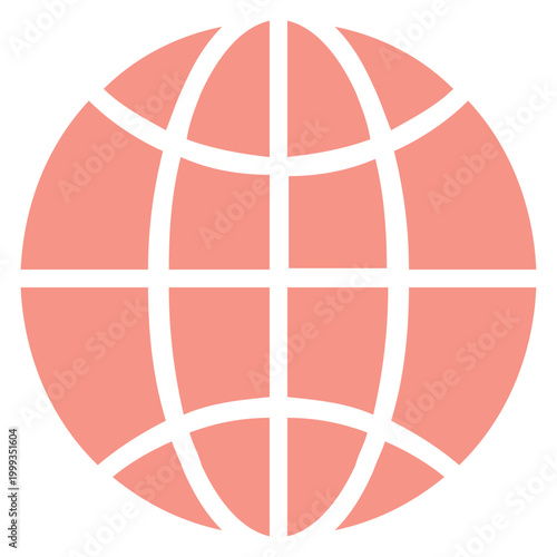 Illustration image of Earth Globe free icon isolated on white background