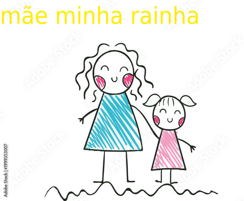mae e filha de mãos dadas 