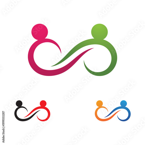 Family care infinity logo vector