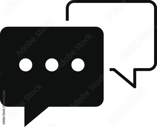 Chat and Talk Icon Set.  Help desk and communication design. Service and assistance signs. Creative talk bubble. Speech bubble and messaging symbols. 
