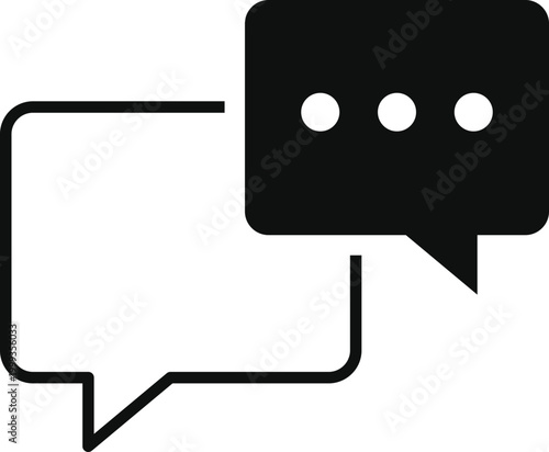 Chat and Talk Icon Set. support center symbols. Consultation and customer feedback design. Live assistance and help desk icons
