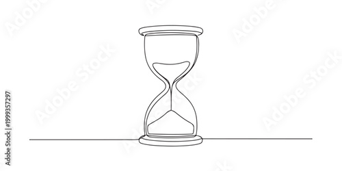 One continuous hourglass line. vector illustration.