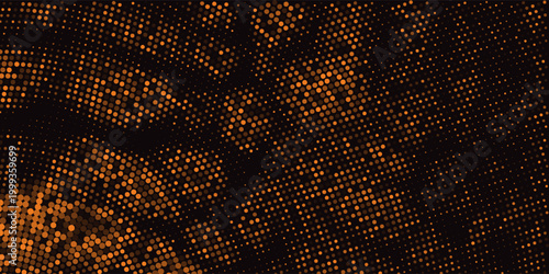 Black orange halftone abstract background for backdrop or presentation