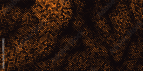 Black orange halftone abstract background for backdrop or presentation