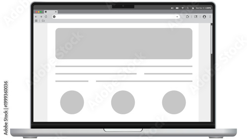 Silver Laptop with Web Browser