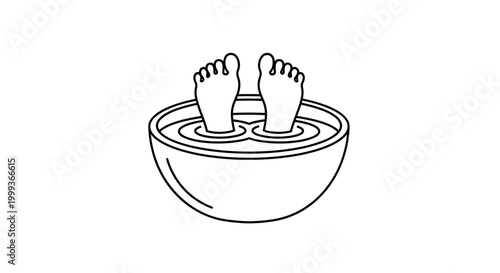 Feet in a Foot Bath Basin.