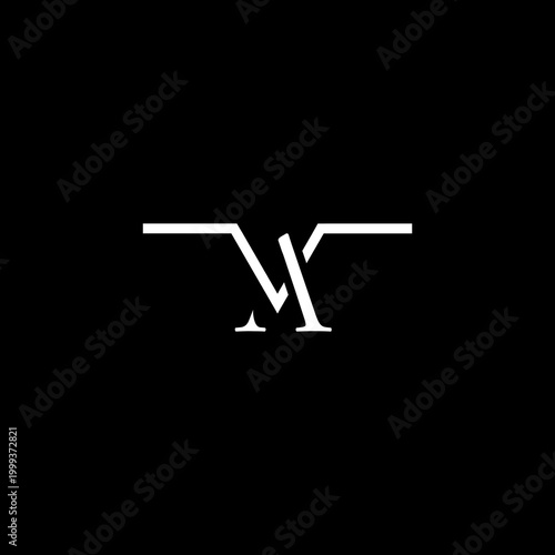 creative simple logo design initial MA