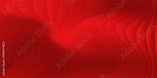 Modern red gradient background light and shadow on the backdrop with dimensions hot tone wall with intense vector abstract