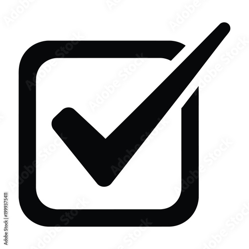 Checkmark symbol in square box