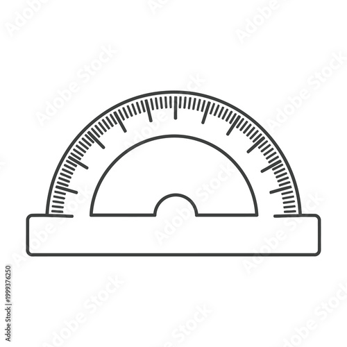 Protractor tool for measuring angles