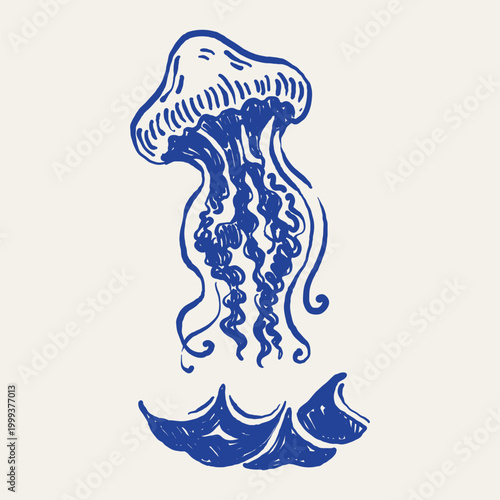Ocean and sea-themed vector illustrations. Includes waves, marine animals, shells, boats, and underwater elements. Perfect for summer designs and nature projects.