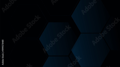 Dark hexagons form a modern geometric pattern