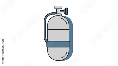 Scuba Diving Air Tank Illustration