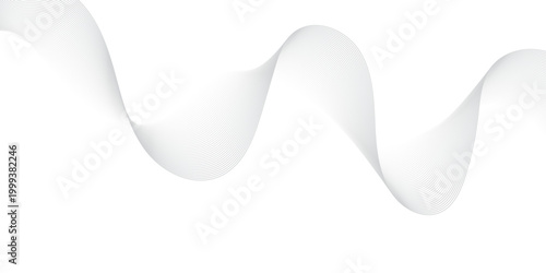 Minimal gradient wave line music futuristic gray and white web business background. geometric flowing web smoke sound music digital blend curve line texture backgound.