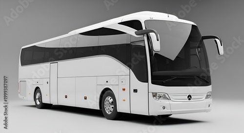 Modern White Coach Bus
