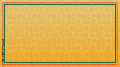 Juneteenth Freedom Day Background with African Heritage Pattern