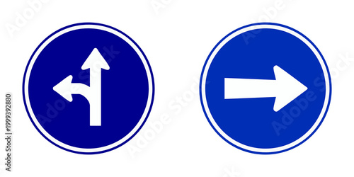 Free Download Traffic directional signs with arrows, isolated on transparent background - GFXLoad