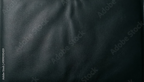 Dark, moody texture of crumpled black leather with subtle creases and rich, deep tones for an elegant background