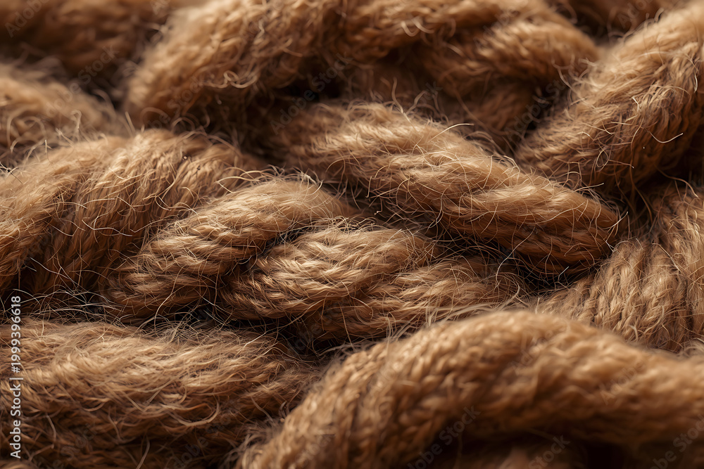 Fototapeta premium Abstract Macro of Soft Wool Fibers Resembling a Landscape