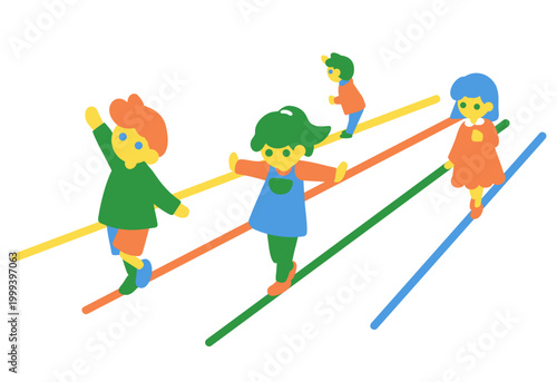 それぞれの道を進む子どもたち