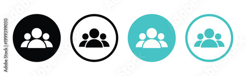 User group Icon set, team members symbol collection. vector illustration